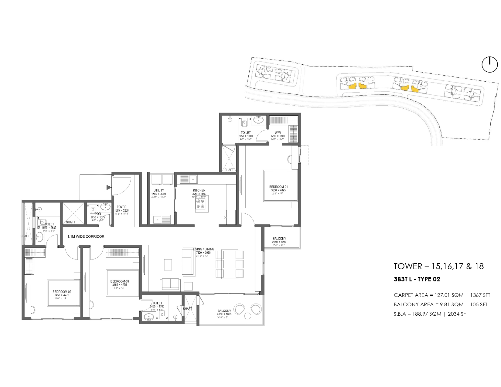 3BHK Private Room L-Type 02 Nambiar District 25